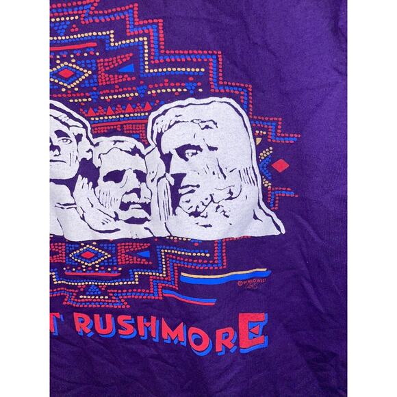 Vintage Mount Rushmore Shirt Graphic Tee Purple Jerzees L USA 90s Tourist Large - Picture 6 of 11